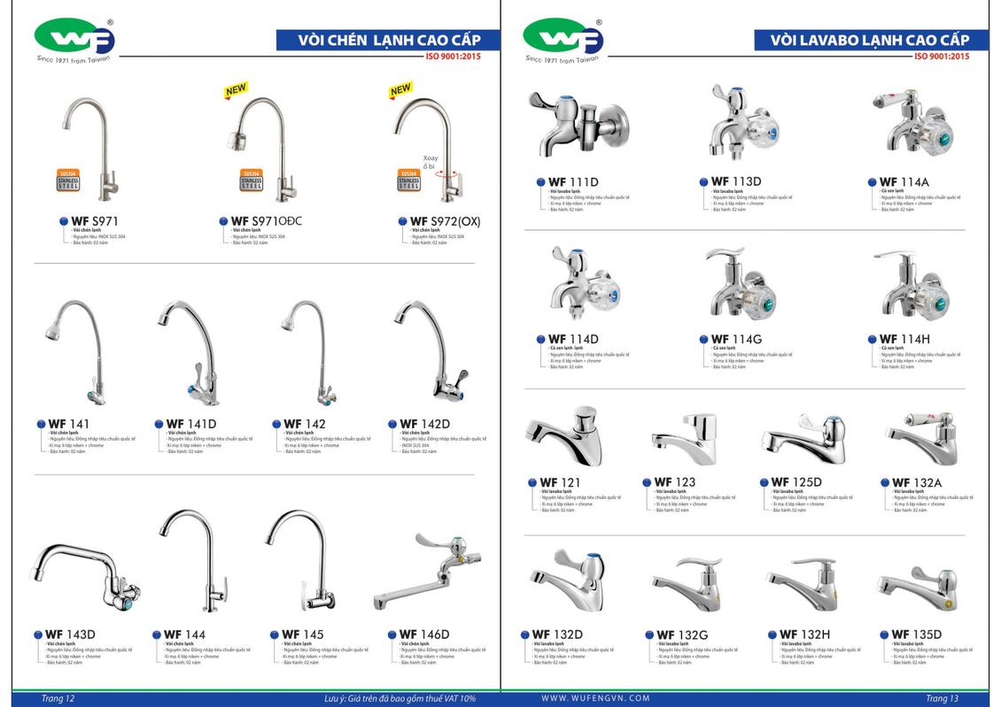 Sen vòi WUFENG Bảng giá và Catalogue mới nhất /Page 8